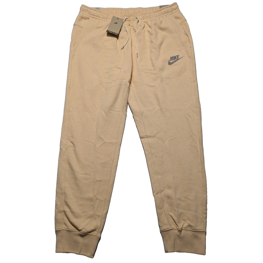 NIKE Revival Men XL Peach White‎ Onyx Fleece Joggers NEW DM5626-268